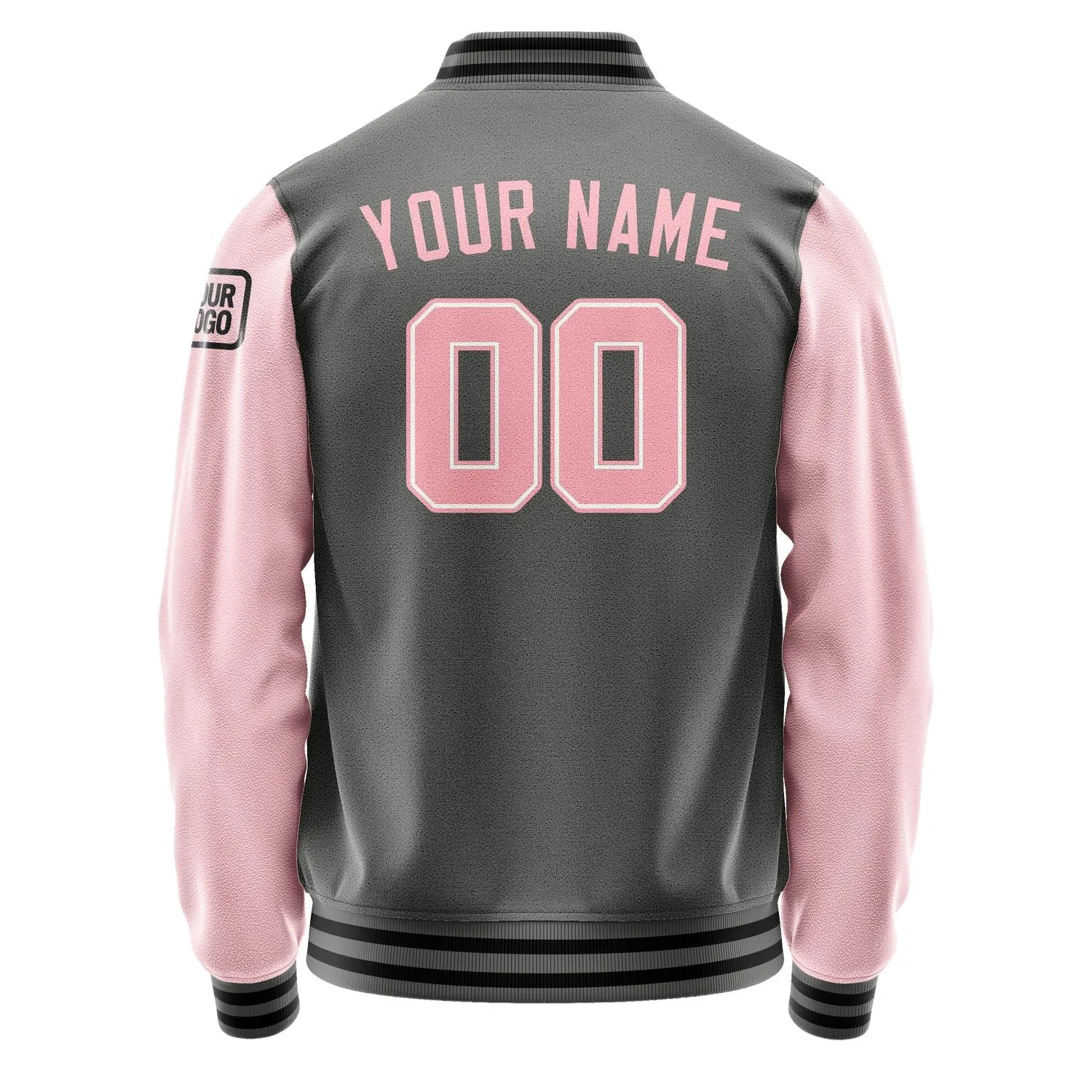 Custom Dark Grey Light Pink Jacket sold by Tailorly product image thumbnail 3