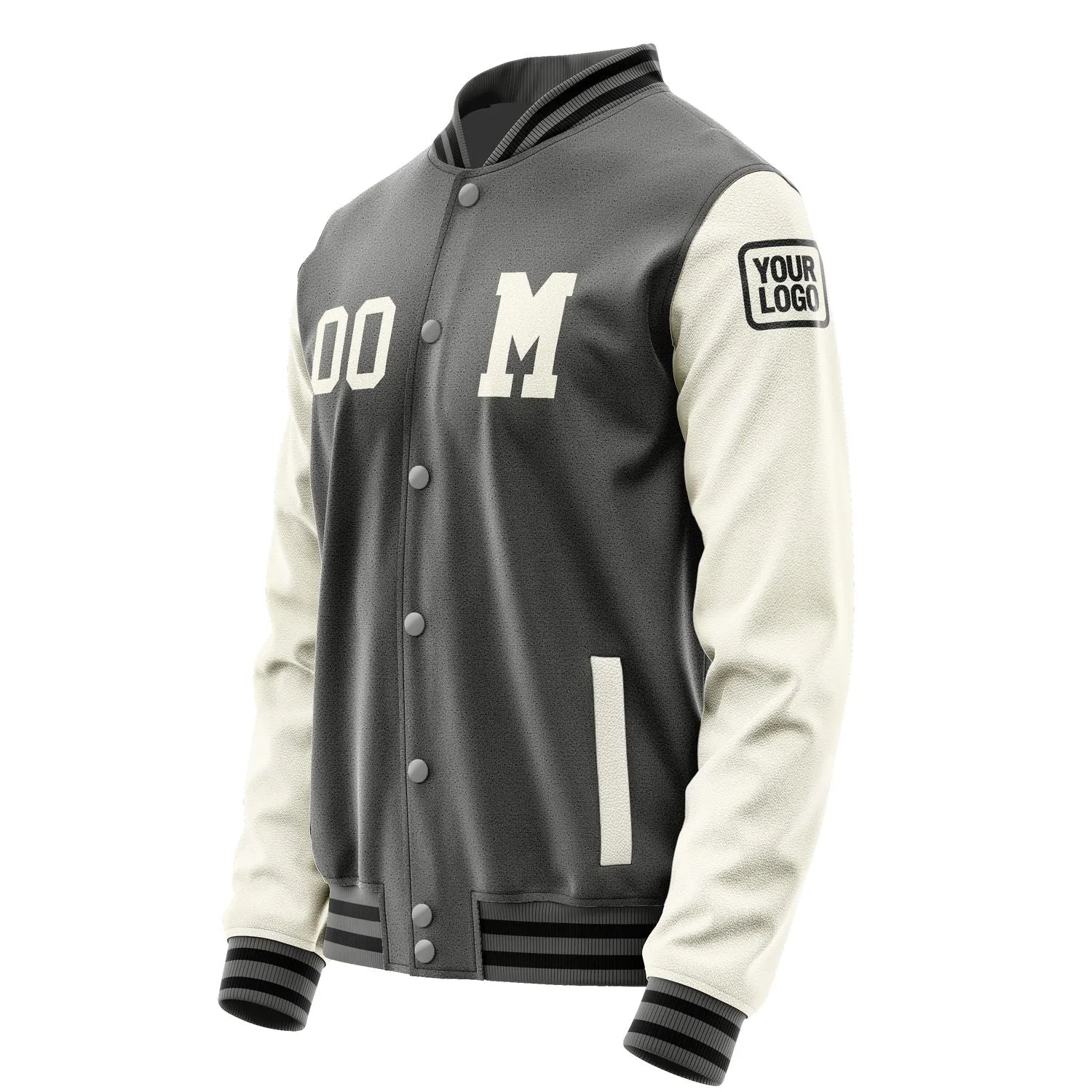 Custom Dark Grey Cream Jacket sold by Tailorly product image thumbnail 2