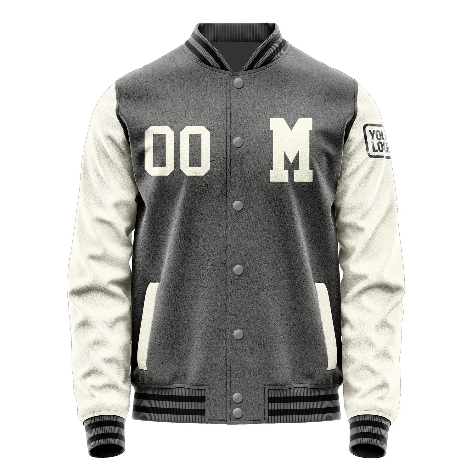 Custom Dark Grey Cream Jacket sold by Tailorly product image thumbnail 4