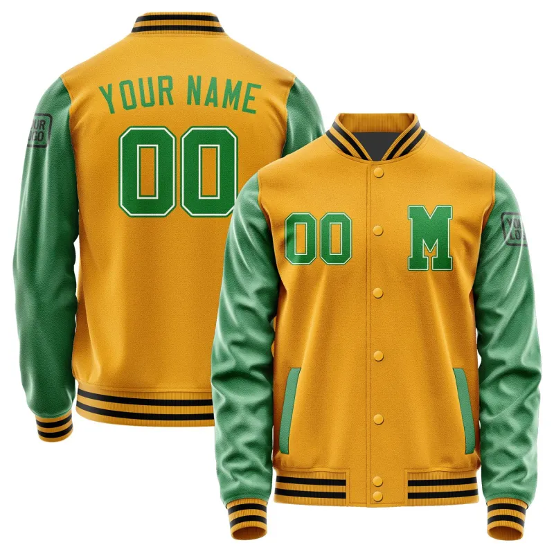 Custom Yellow Emerald Green Jacket sold by Tailorly