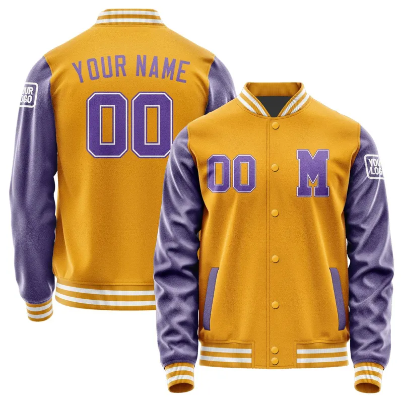 Custom Yellow Light Purple Jacket sold by Tailorly