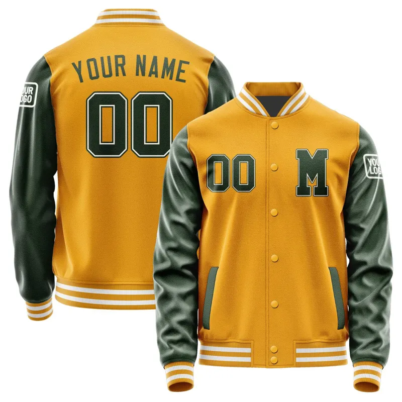 Custom Yellow Dark Green Jacket sold by Tailorly