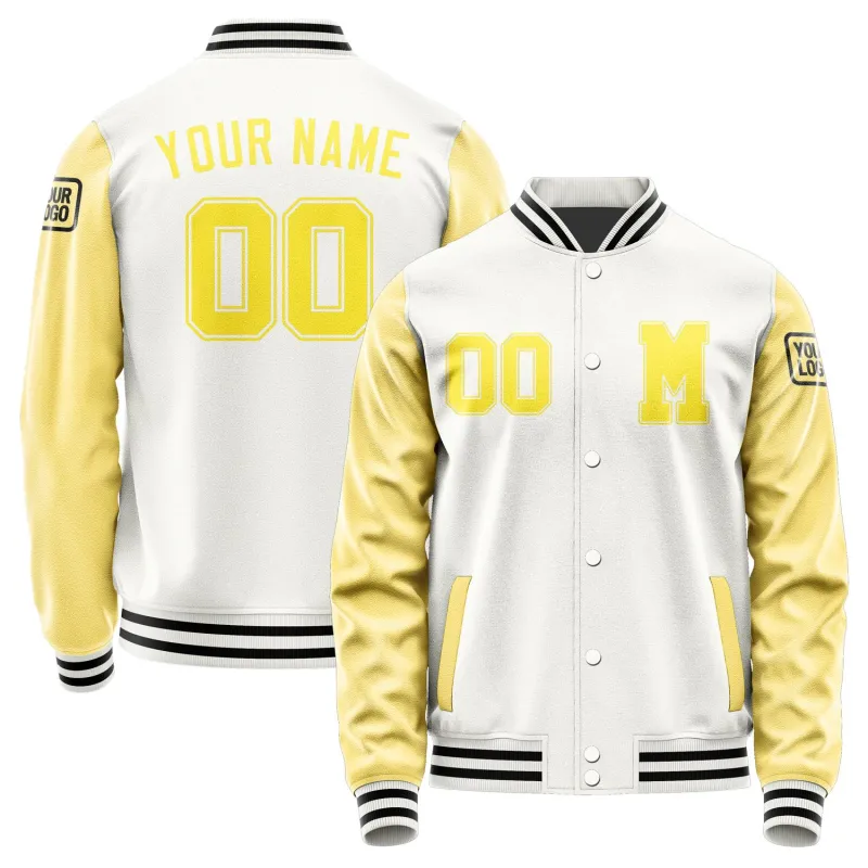 Custom White Light Yellow Jacket sold by Tailorly