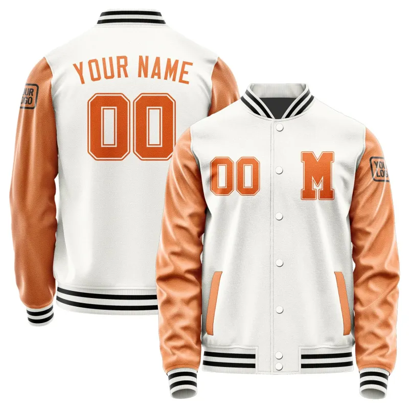 Custom White Orange Jacket sold by Tailorly