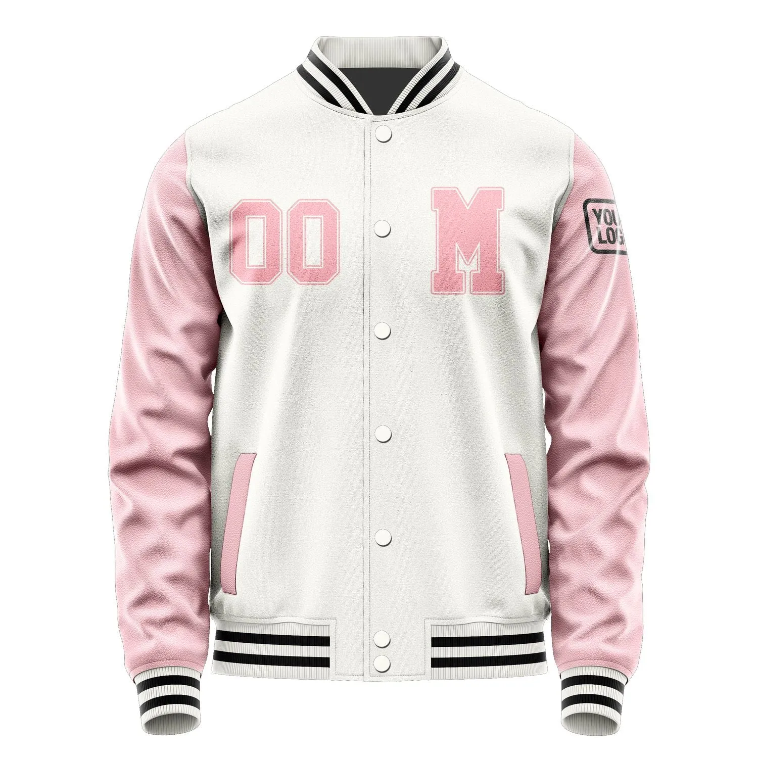 Custom White Light Pink Jacket sold by Tailorly product image thumbnail 4