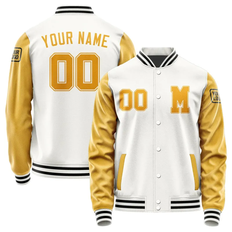 Custom White Yellow Jacket sold by Tailorly