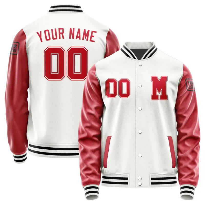 Custom White Red Jacket sold by Tailorly