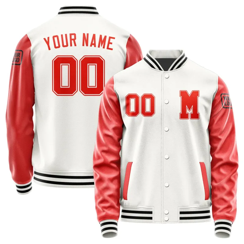 Custom White Orange Red Jacket sold by Tailorly