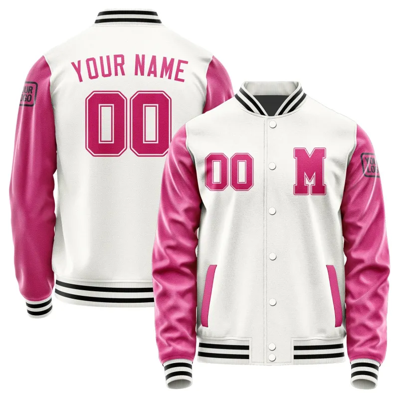 Custom White Pink Jacket sold by Tailorly