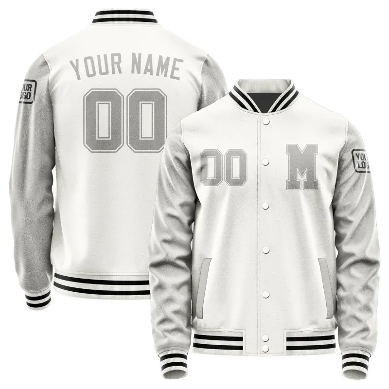 Custom White Gray Jacket sold by Tailorly