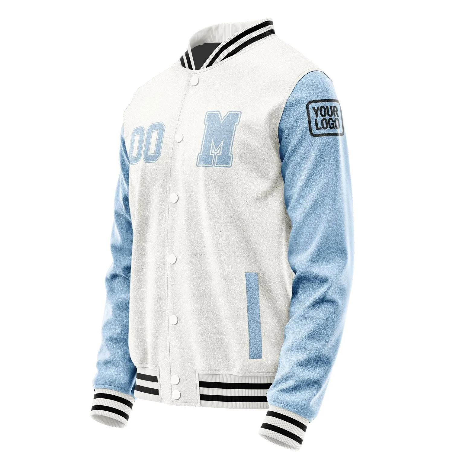Custom White Light Blue Jacket sold by Tailorly product image thumbnail 2