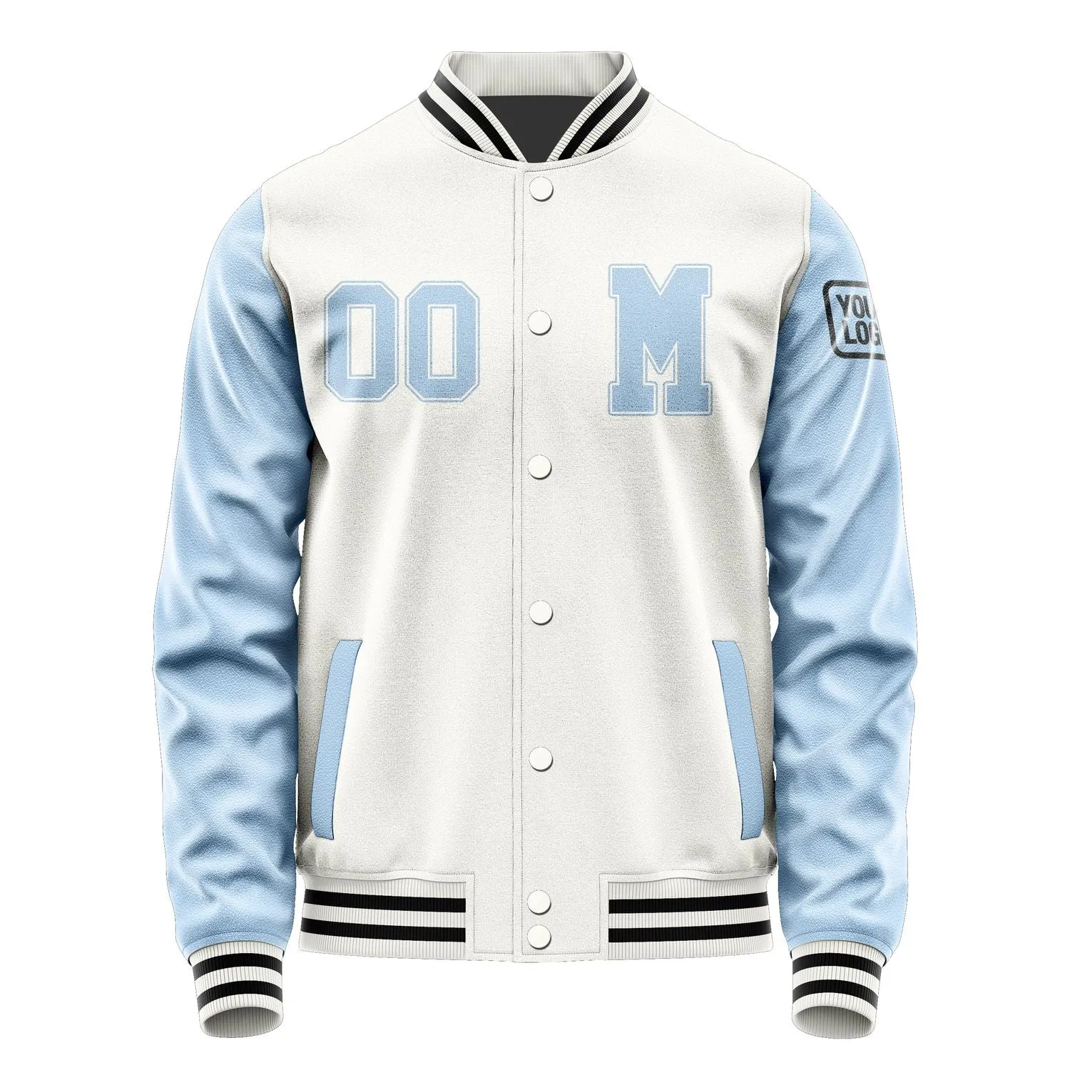 Custom White Light Blue Jacket sold by Tailorly product image thumbnail 4