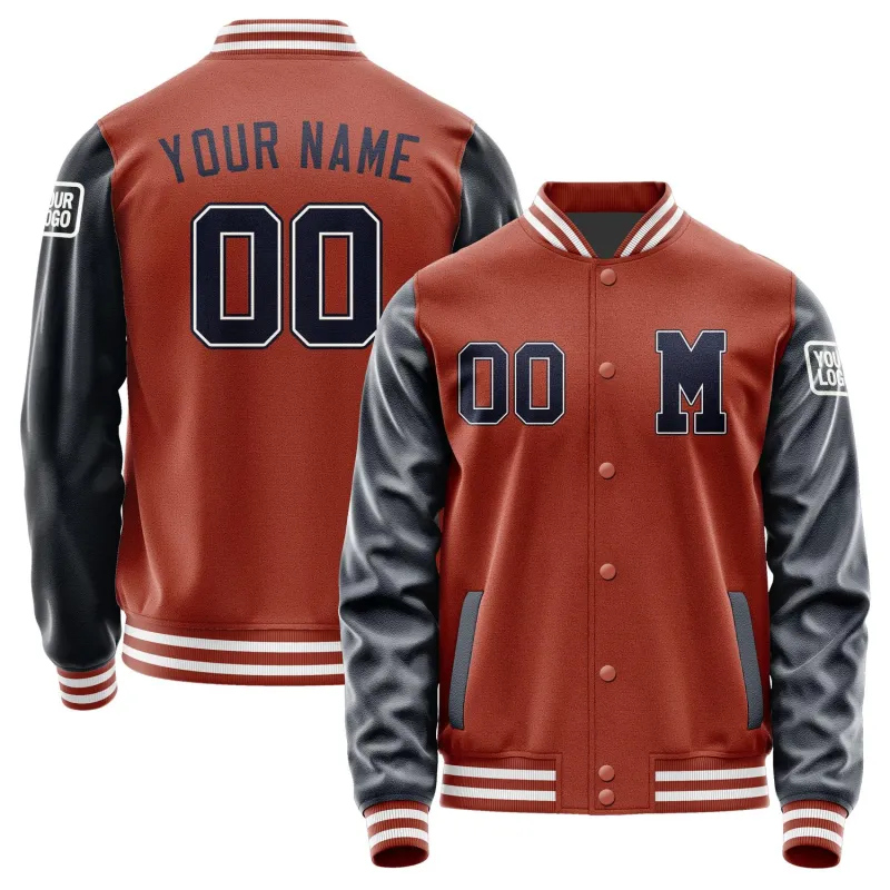 Custom Coral Red Navy Jacket sold by Tailorly
