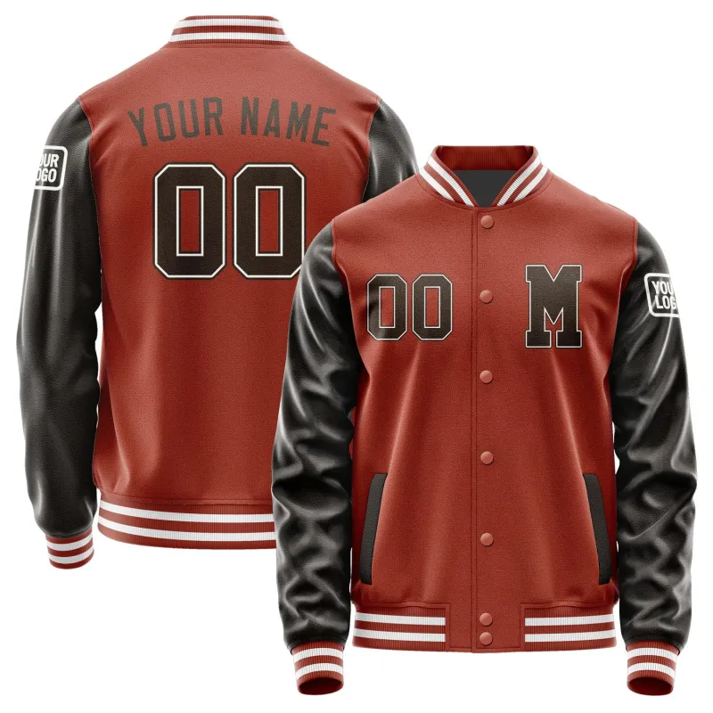 Custom Coral Red Brown Jacket sold by Tailorly