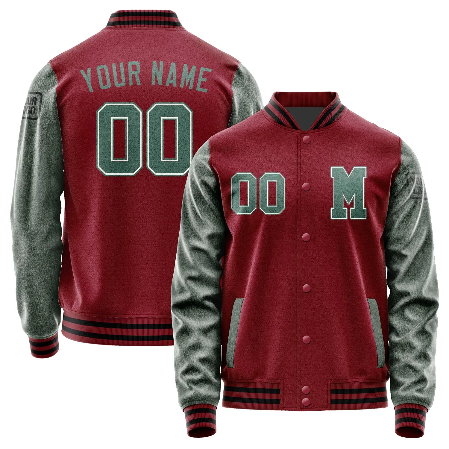 Custom Crimson Red Blue Green Jacket sold by Tailorly