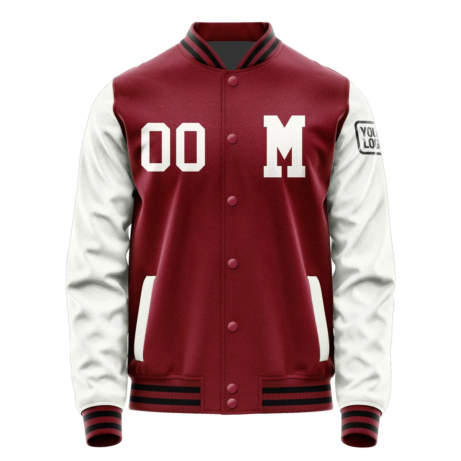 Custom Crimson Red White Jacket sold by Tailorly product image thumbnail 4