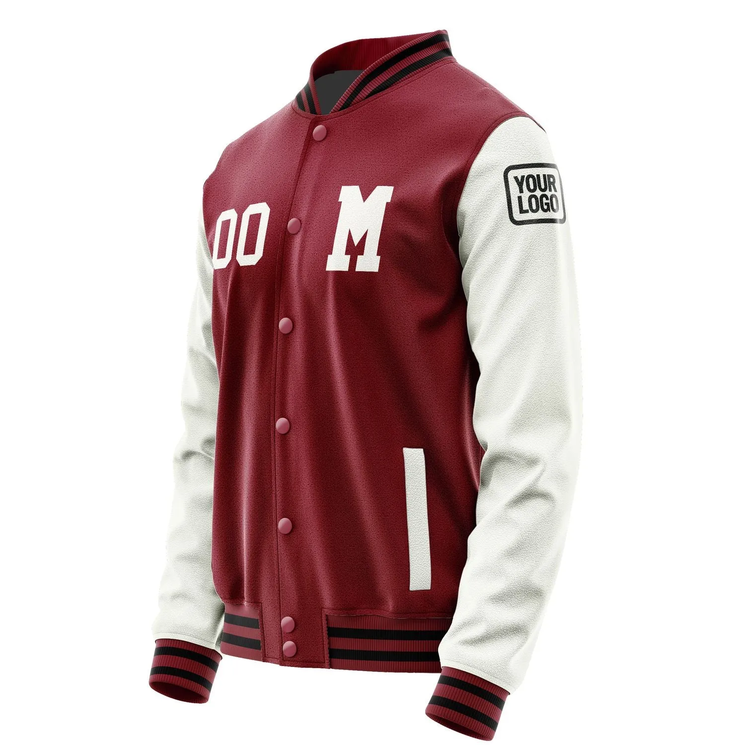 Custom Crimson Red White Jacket sold by Tailorly product image thumbnail 2