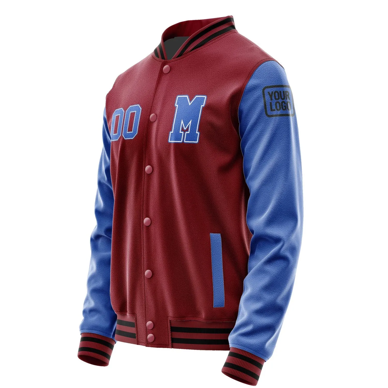 Custom Crimson Red Sky Blue Jacket sold by Tailorly product image thumbnail 2