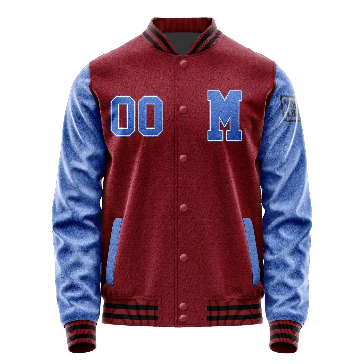 Custom Crimson Red Sky Blue Jacket sold by Tailorly product image thumbnail 4