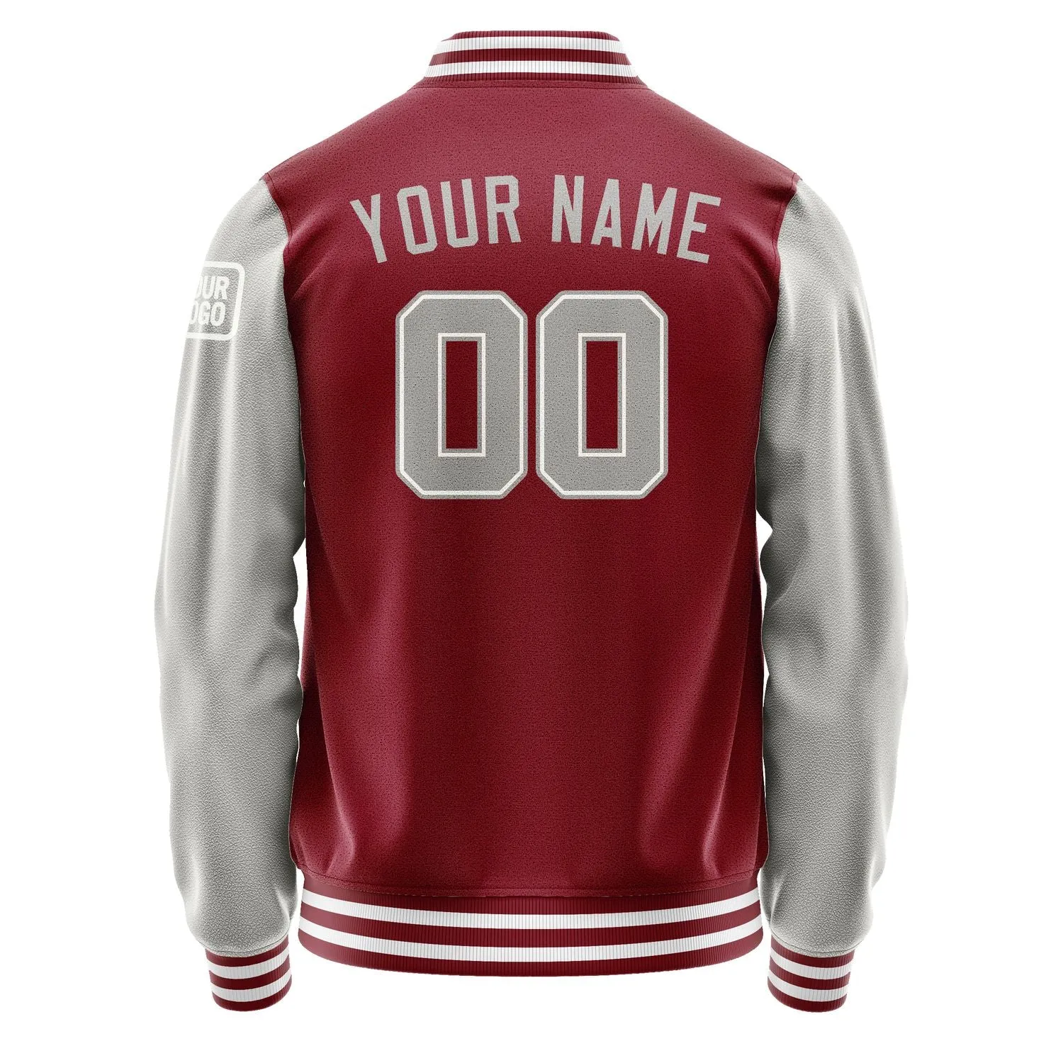 Custom Crimson Red Gray Jacket sold by Tailorly product image thumbnail 3