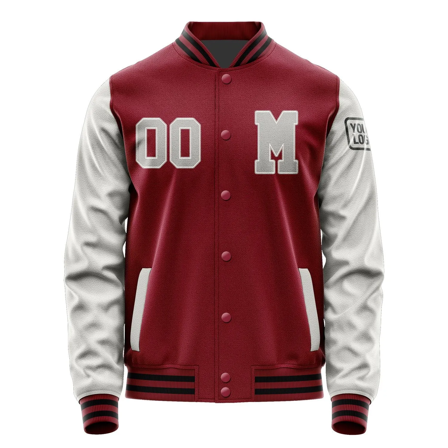 Custom Crimson Red Gray Jacket sold by Tailorly product image thumbnail 4