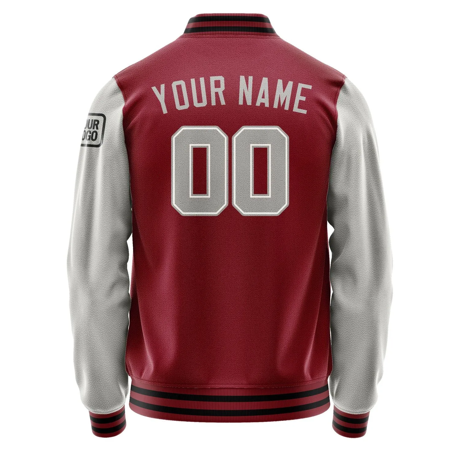 Custom Crimson Red Gray Jacket sold by Tailorly product image thumbnail 3