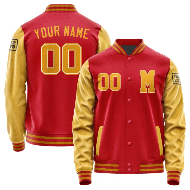 Custom Red Yellow Jacket sold by Tailorly