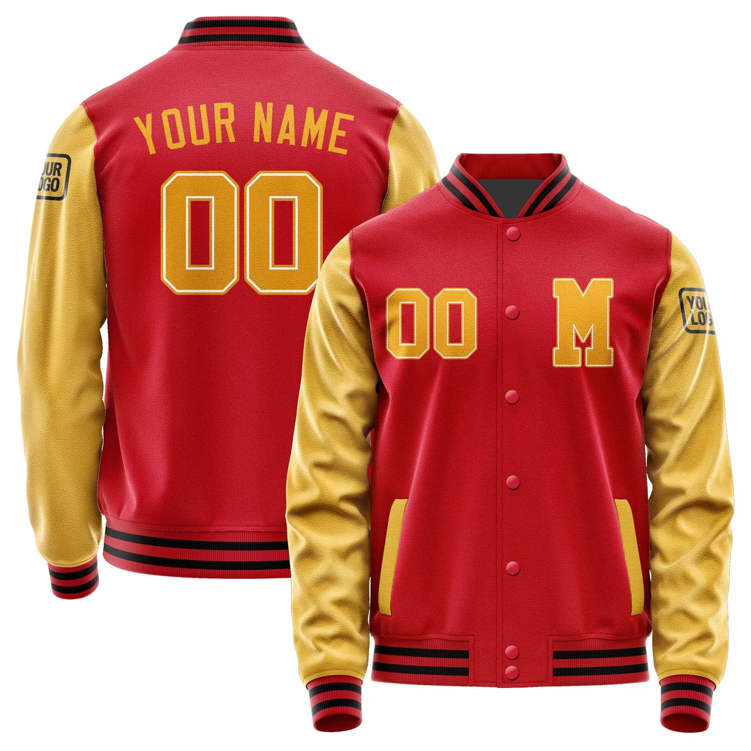 Custom Red Yellow Jacket sold by Tailorly