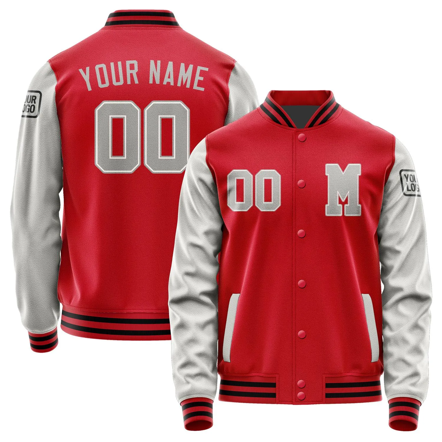 Custom Red Gray Jacket sold by Tailorly