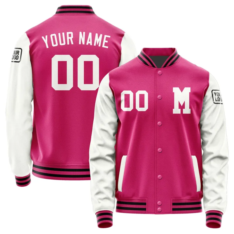 Custom Pink White Jacket sold by Tailorly