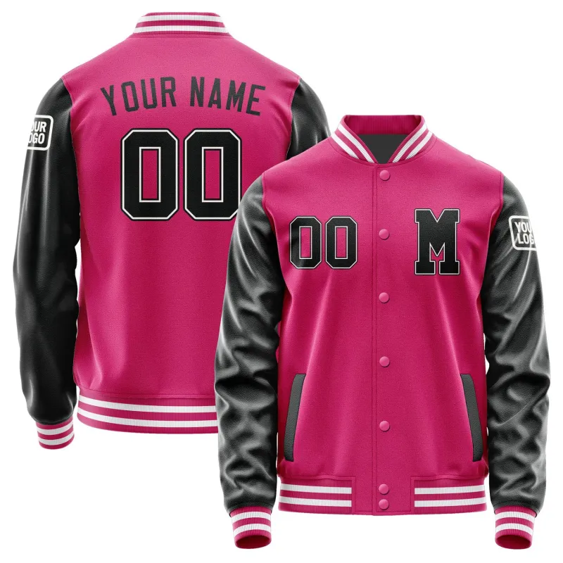 Custom Pink Black Jacket sold by Tailorly