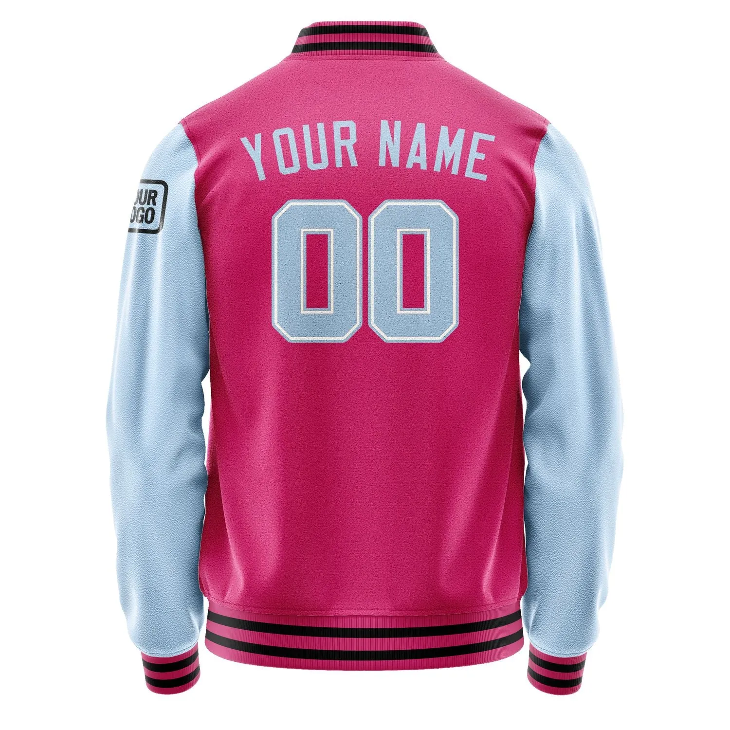 Custom Pink Light Blue Jacket sold by Tailorly product image thumbnail 3
