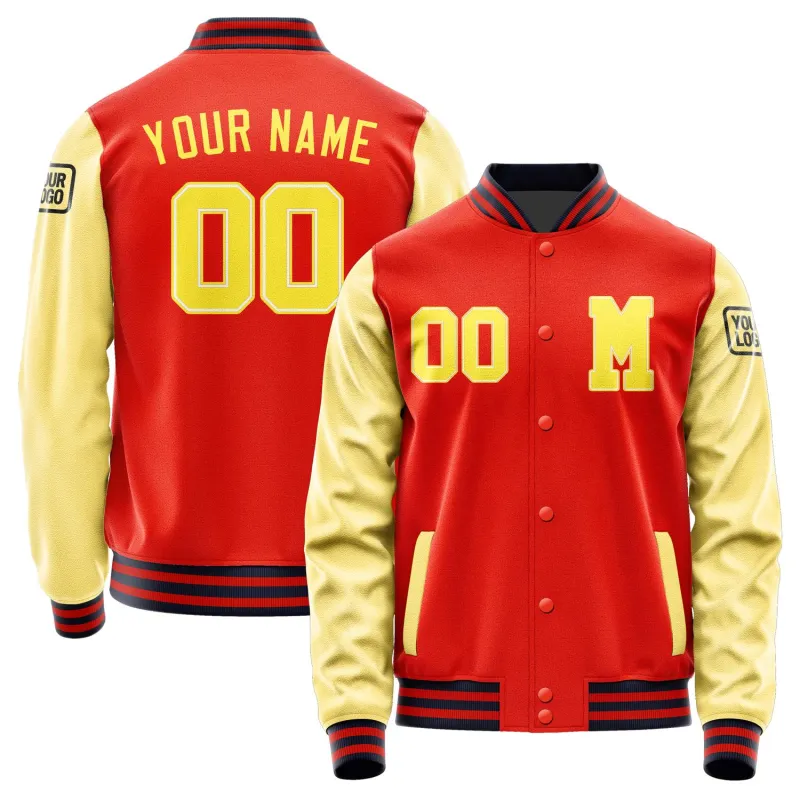 Custom Orange Red Light Yellow Jacket made by Tailorly