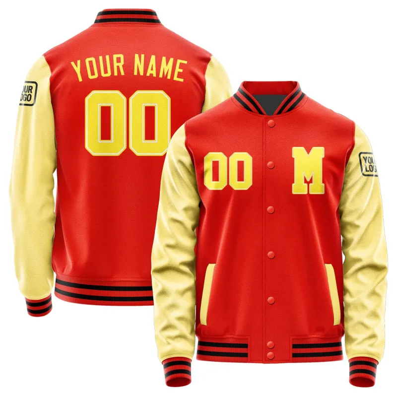 Custom Orange Red Light Yellow Jacket sold by Tailorly
