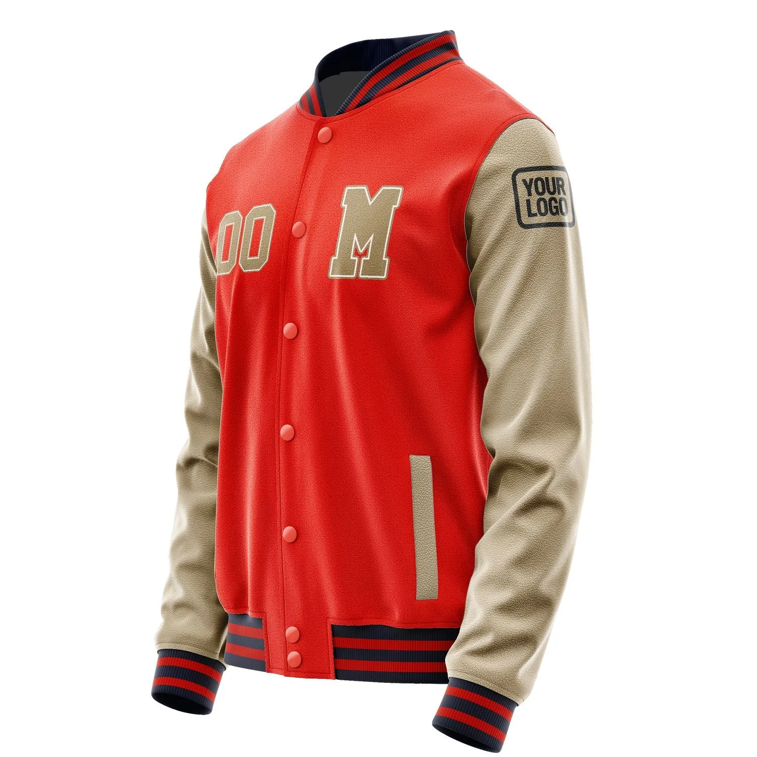 Custom Orange Red Light Khaki Jacket sold by Tailorly product image thumbnail 2