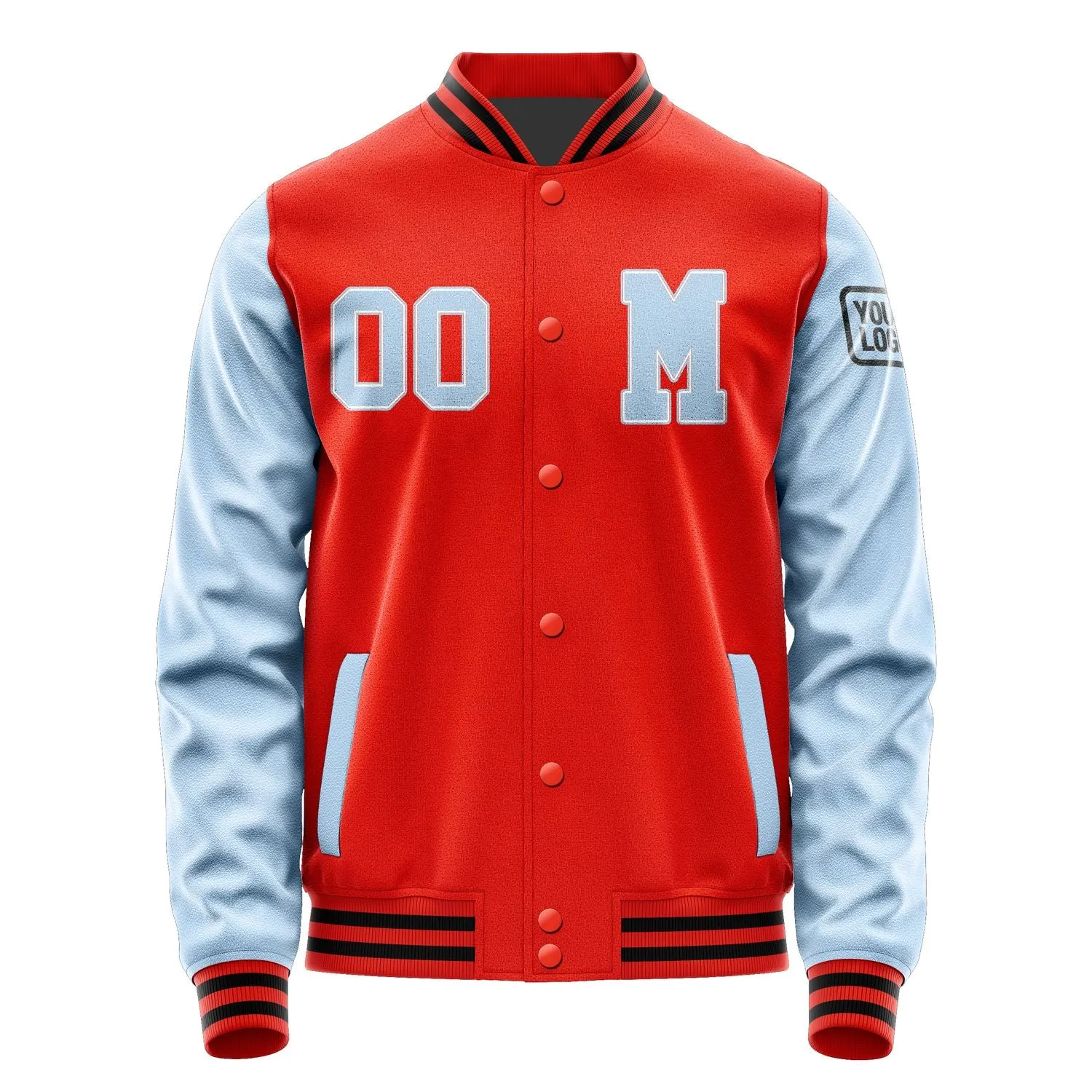 Custom Orange Red Light Blue Jacket sold by Tailorly product image thumbnail 4