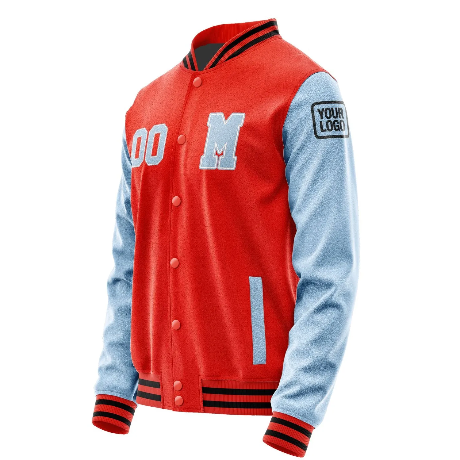 Custom Orange Red Light Blue Jacket sold by Tailorly product image thumbnail 2