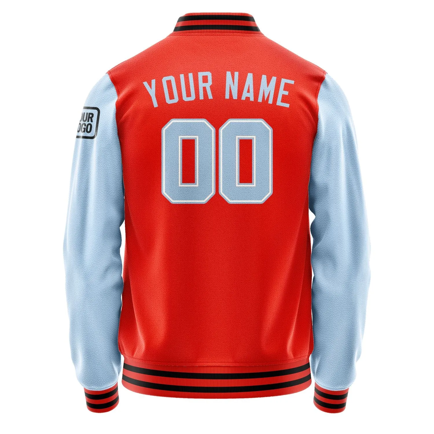 Custom Orange Red Light Blue Jacket sold by Tailorly product image thumbnail 3