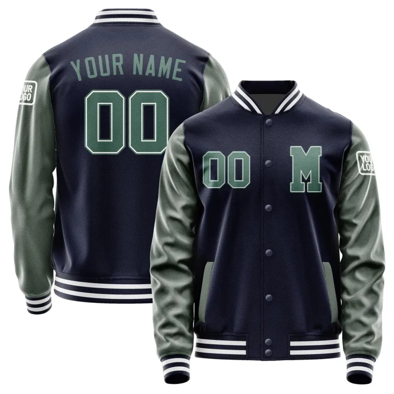 Custom Navy Blue Green Jacket sold by Tailorly