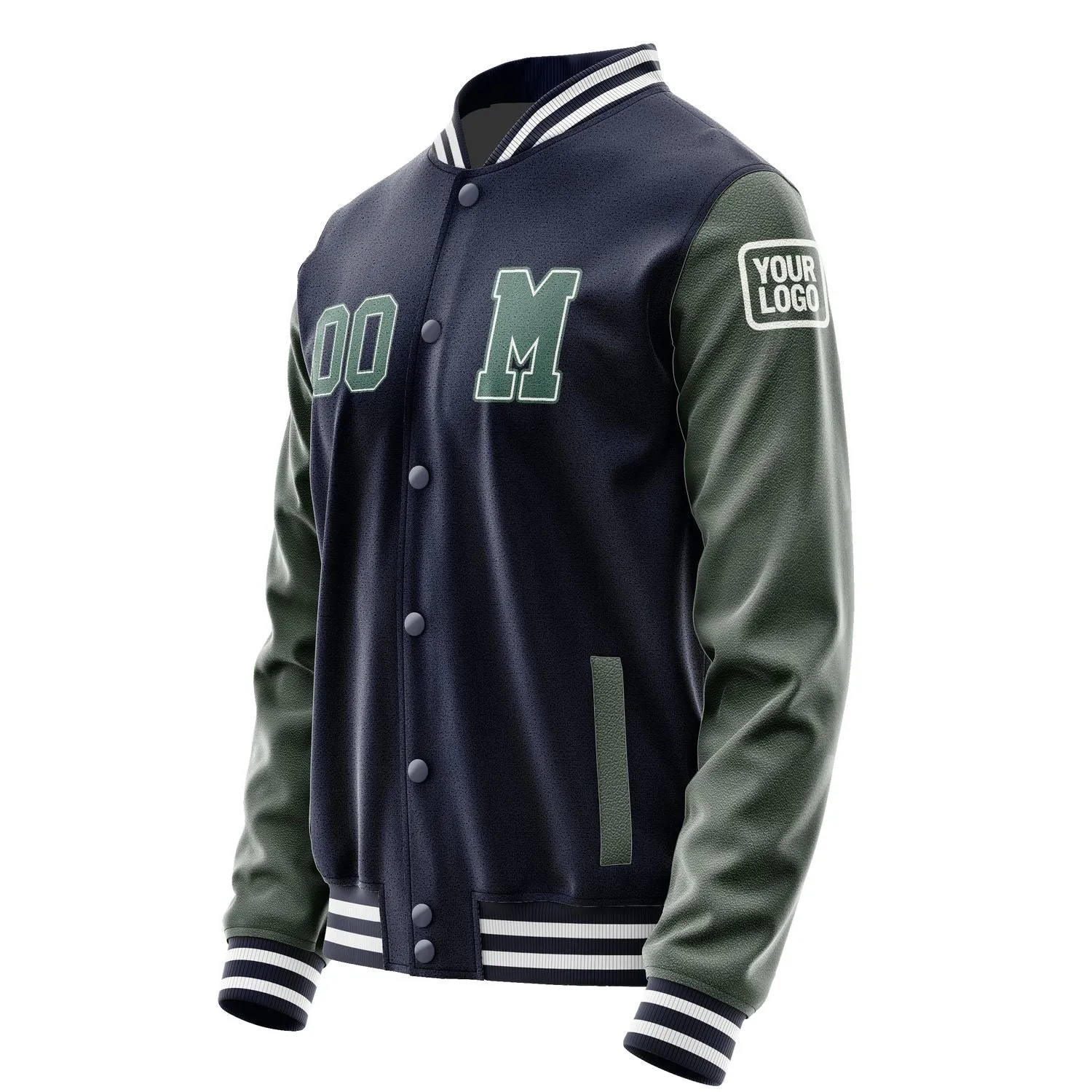 Custom Navy Blue Green Jacket sold by Tailorly product image thumbnail 2