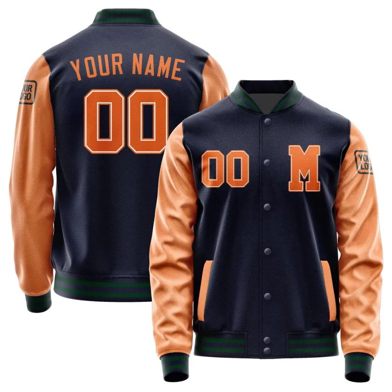 Custom Navy Orange Jacket sold by Tailorly