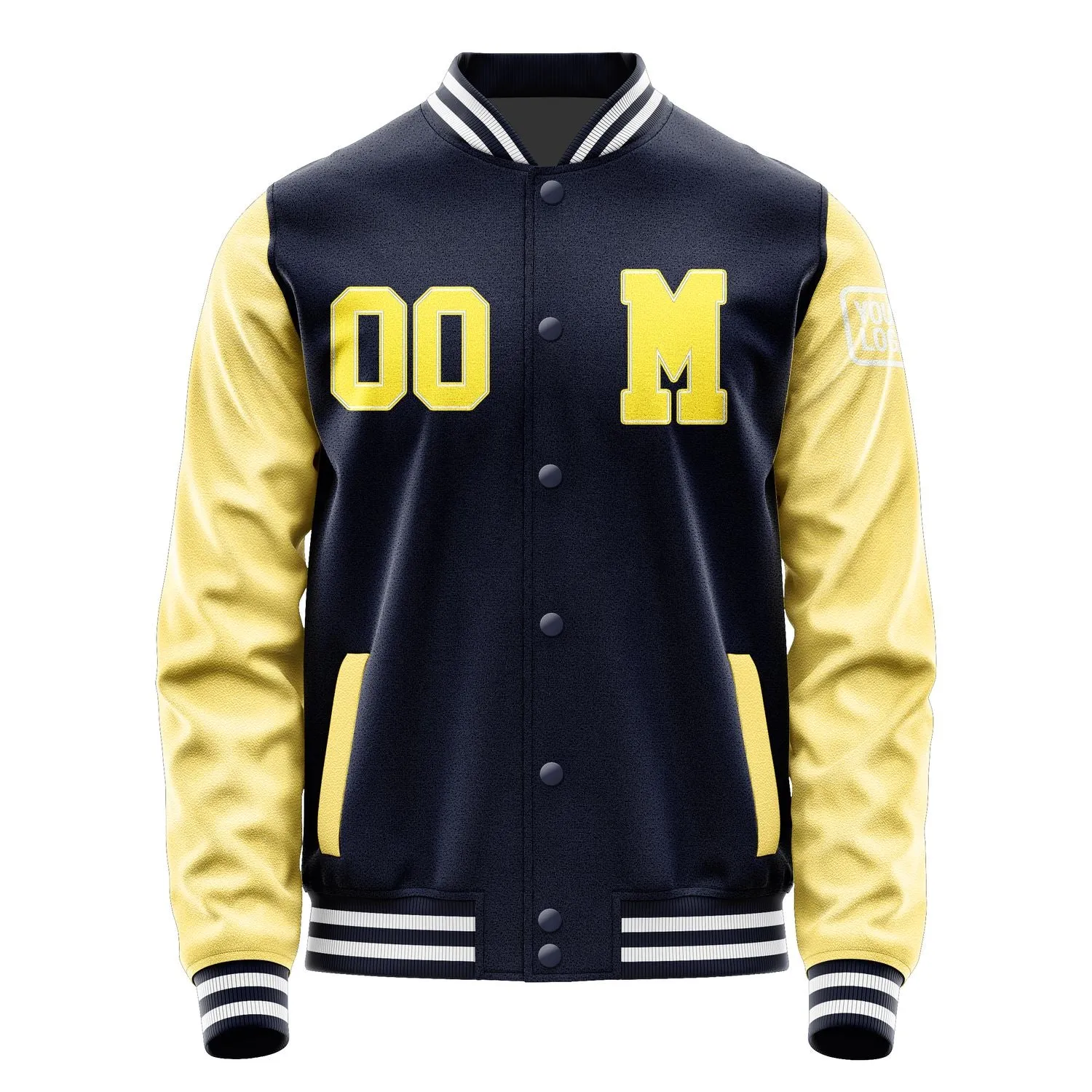 Custom Navy Light Yellow Jacket sold by Tailorly product image thumbnail 4