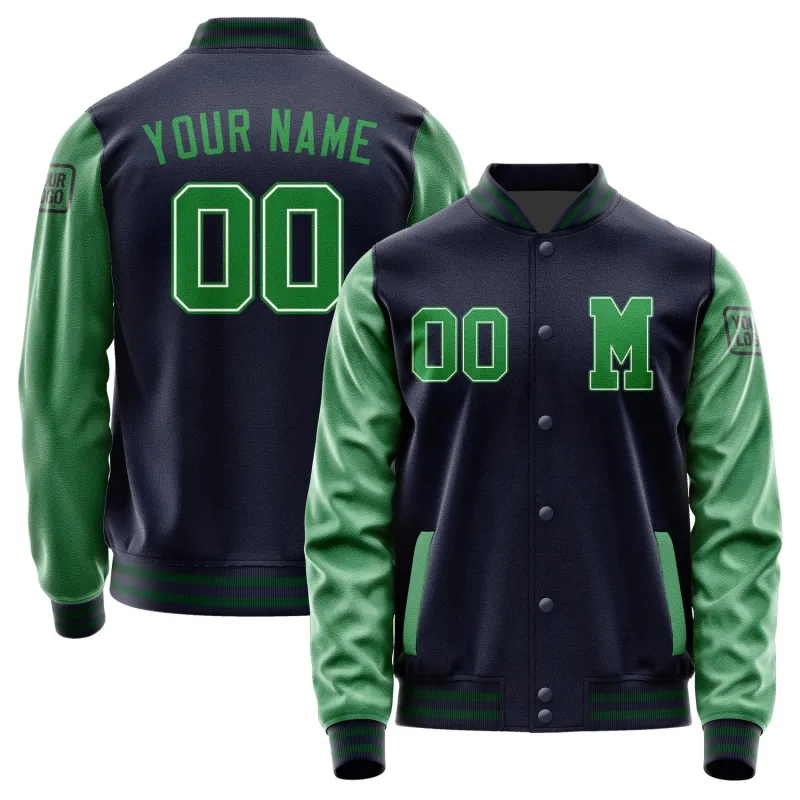 Custom Navy Emerald Green Jacket sold by Tailorly
