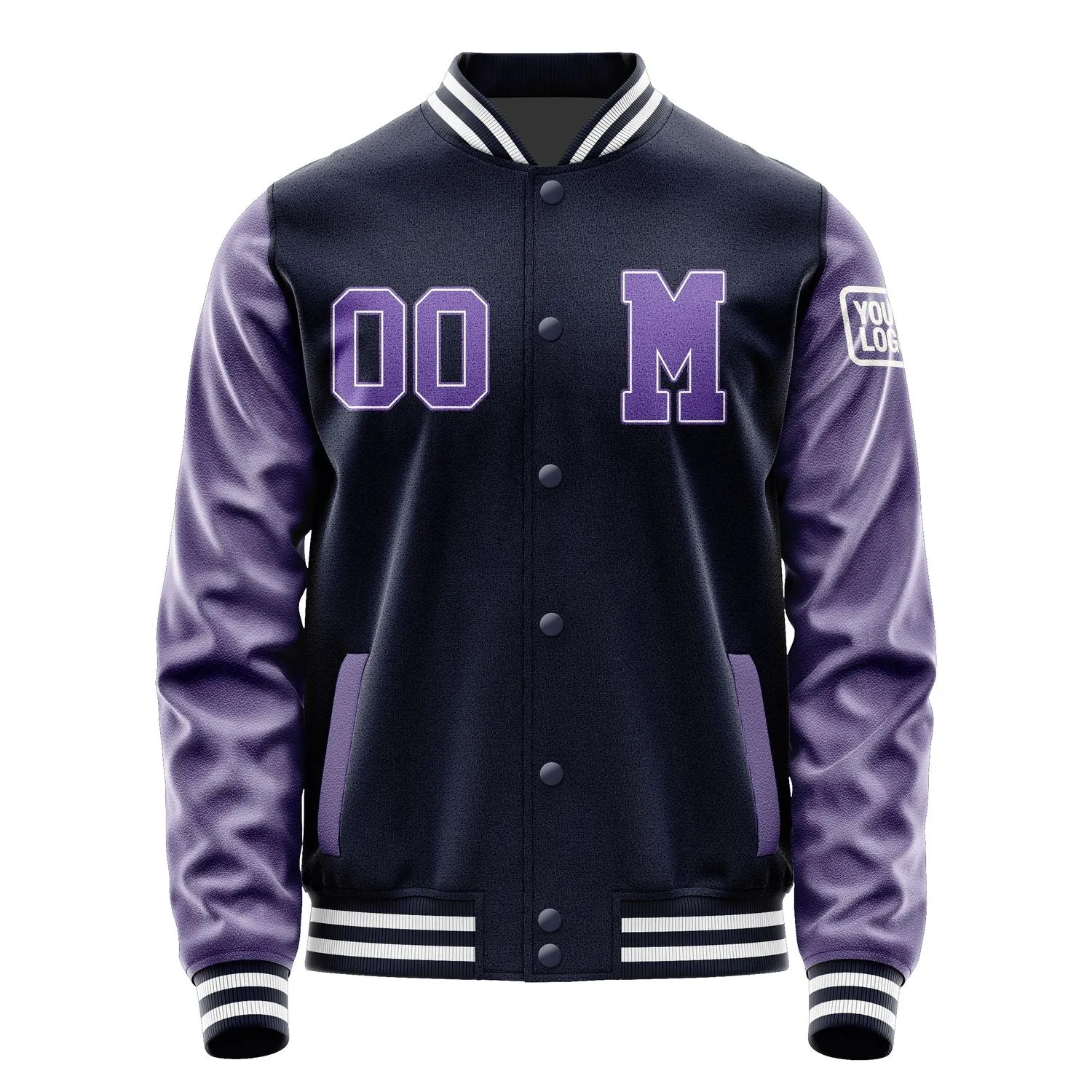 Custom Navy Light Purple Jacket sold by Tailorly product image thumbnail 4