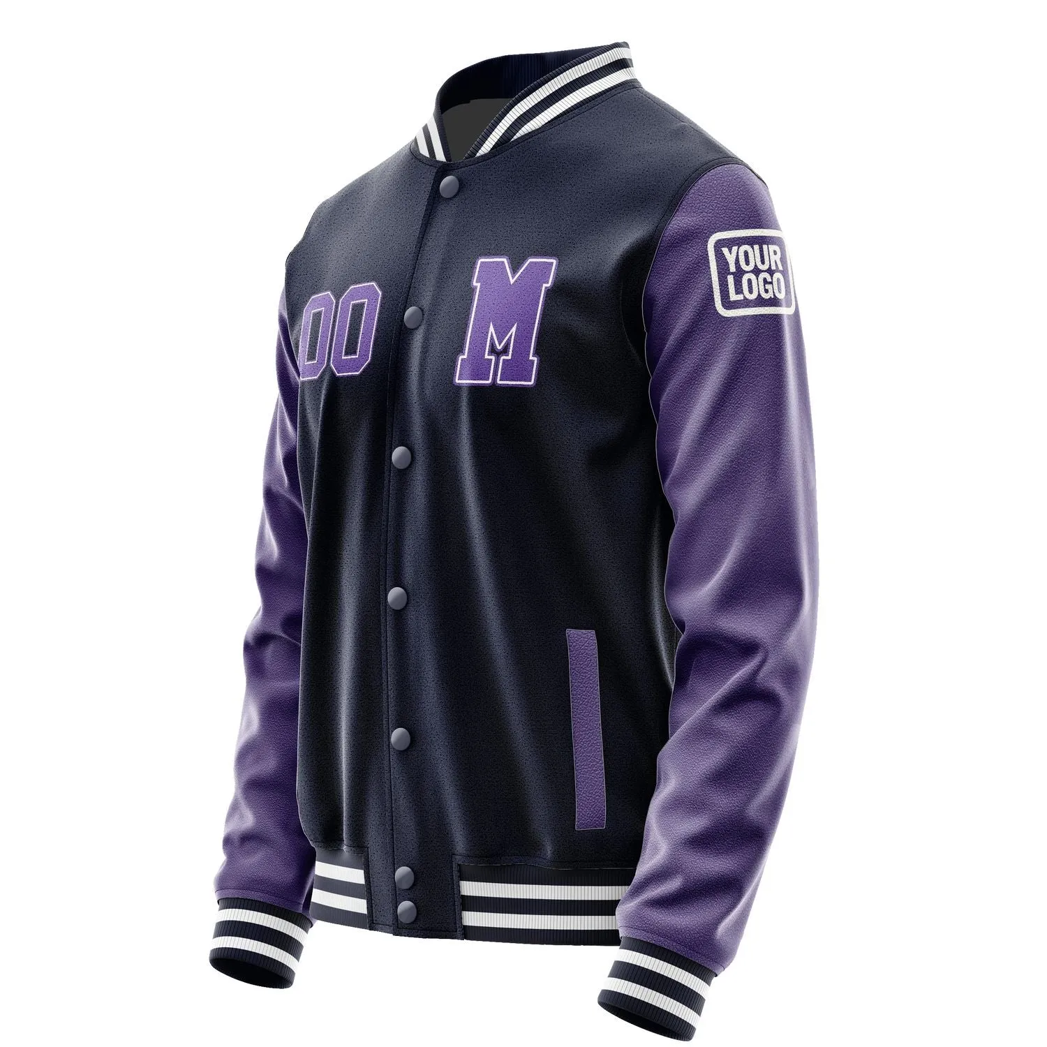 Custom Navy Light Purple Jacket sold by Tailorly product image thumbnail 2