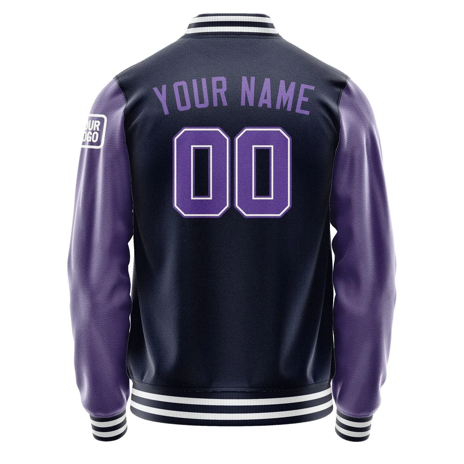 Custom Navy Light Purple Jacket sold by Tailorly product image thumbnail 3