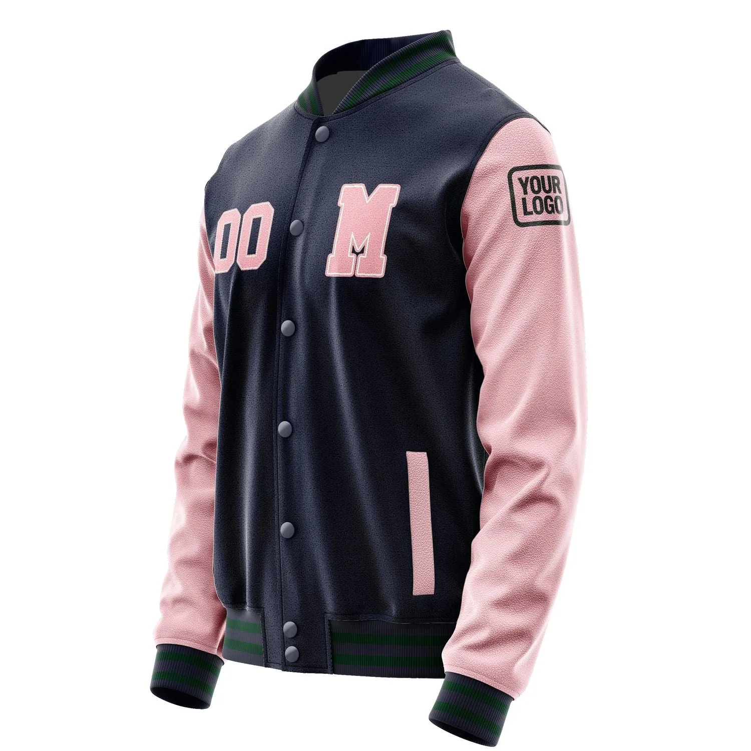 Custom Navy Light Pink Jacket sold by Tailorly product image thumbnail 2