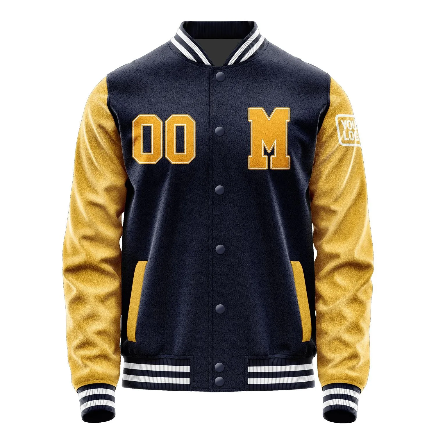 Custom Navy Yellow Jacket sold by Tailorly product image thumbnail 4