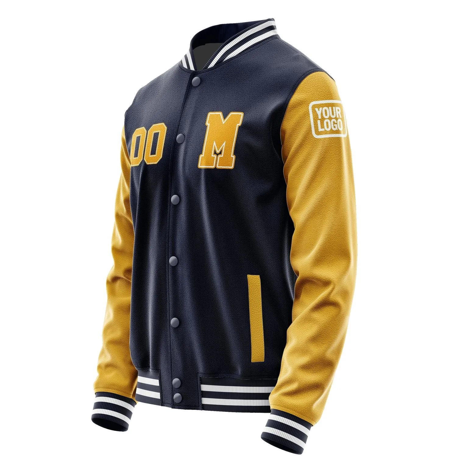 Custom Navy Yellow Jacket sold by Tailorly product image thumbnail 2