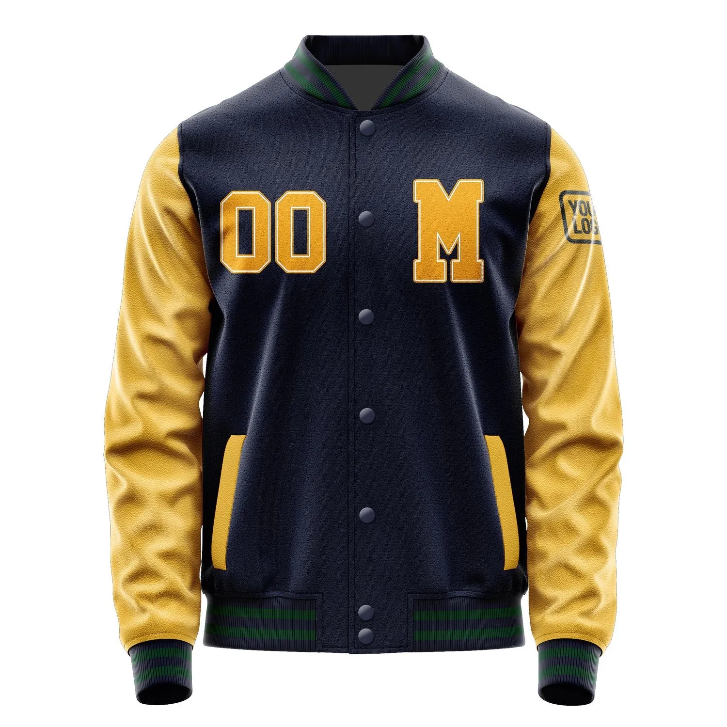 Custom Navy Yellow Jacket sold by Tailorly product image thumbnail 4